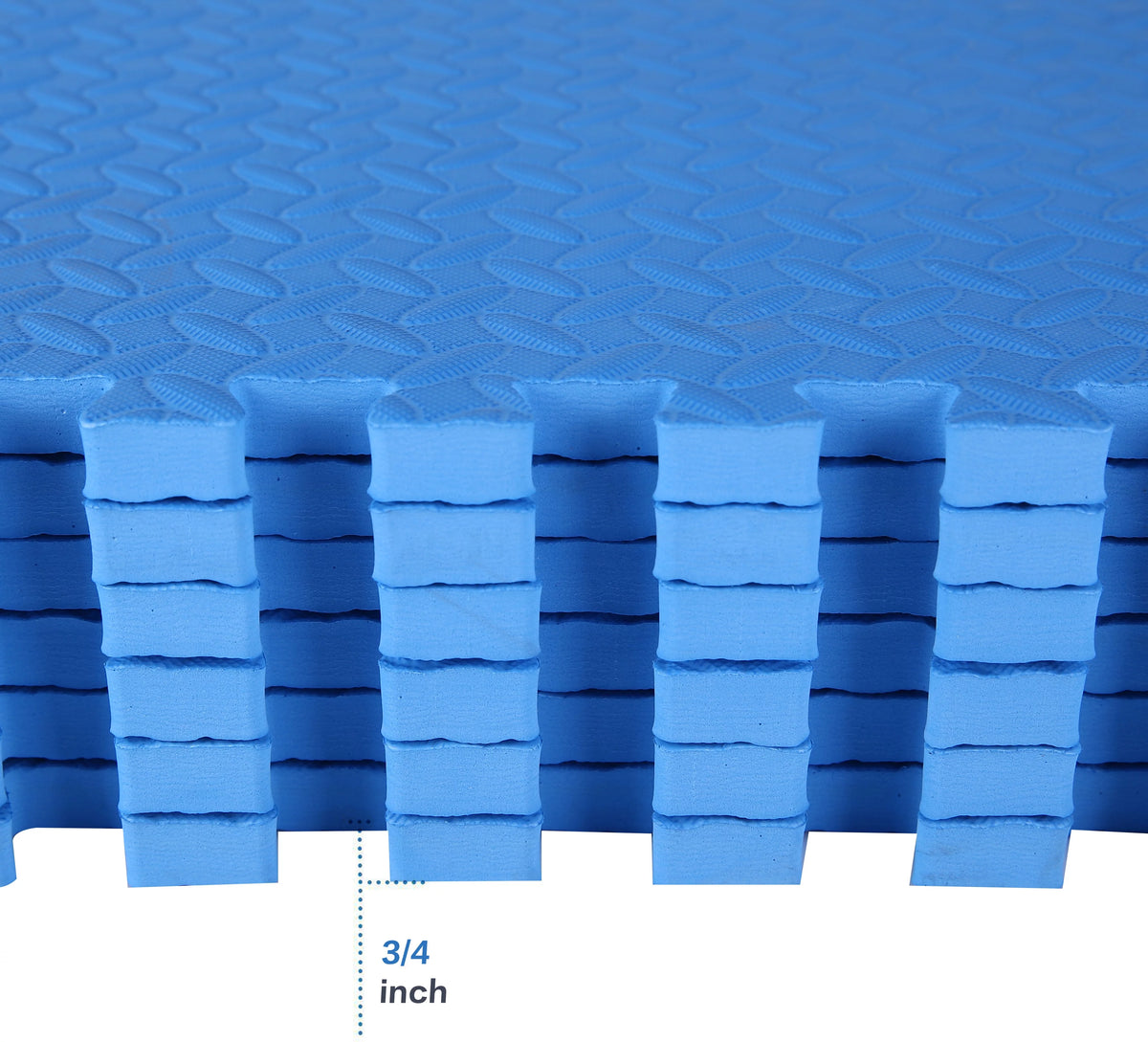 1 In. Thick EVA Foam Interlocking Exercise Mat, 18 Piece, Black K9331