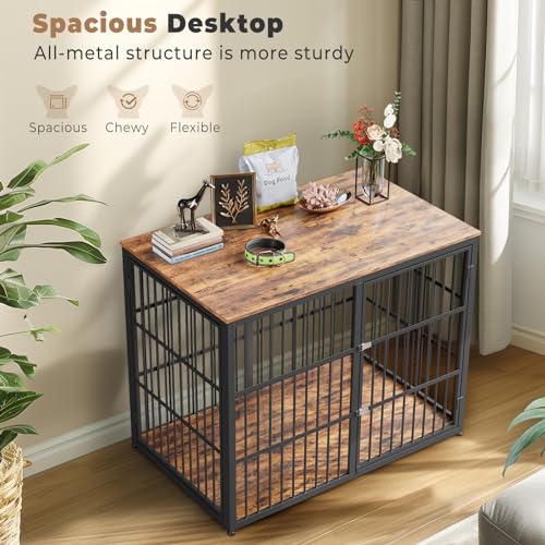 XL Wooden Dog Crate with 3 Doors H65137