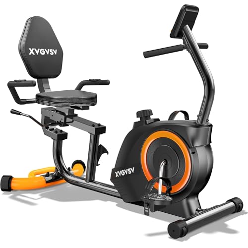 Recumbent Exercise Bike, 16-Level Resistance, Adjustable Seat, 400LB Capacity F43929
