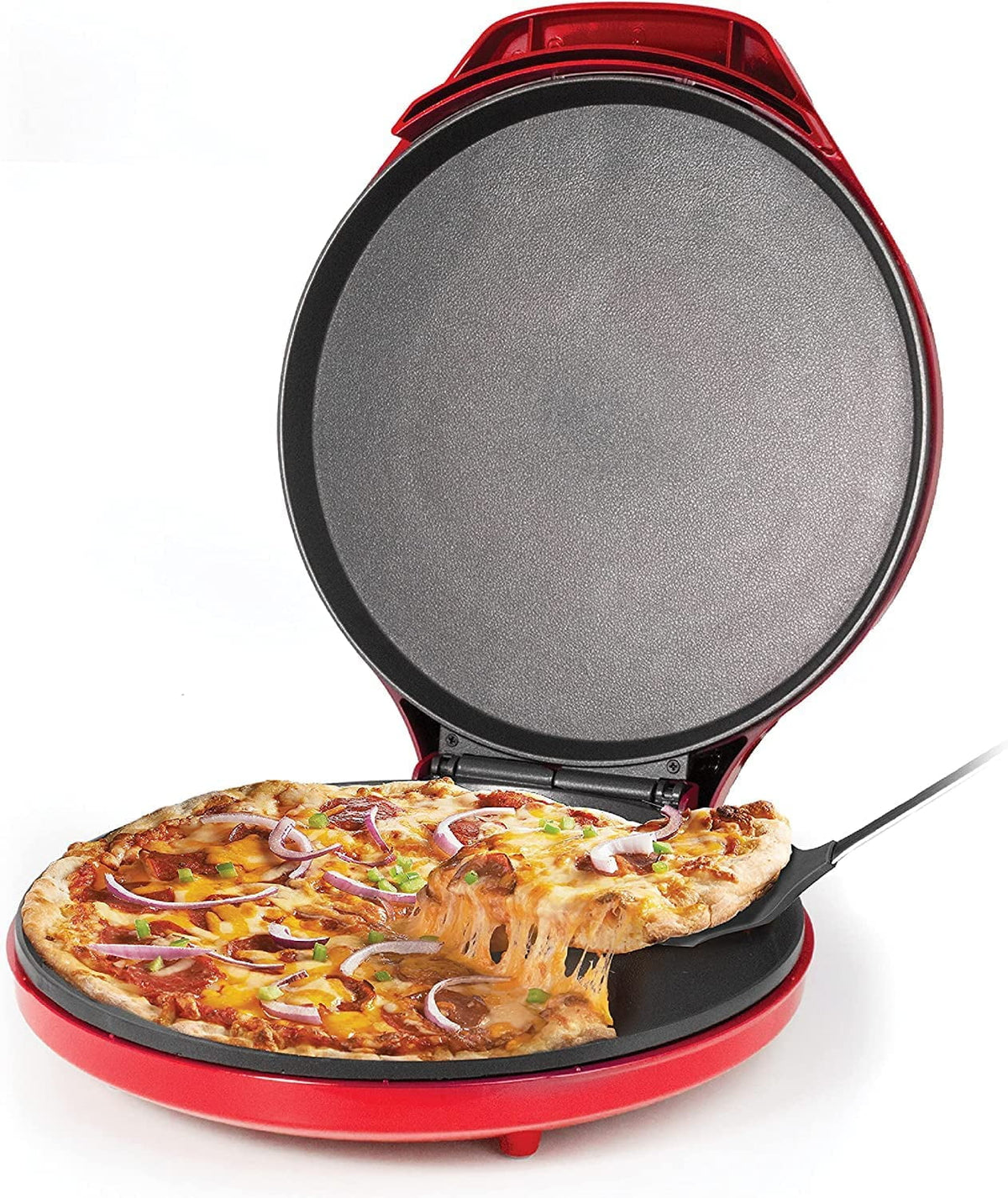 Countertop Pizza Maker with Pizza Cutter and Parchment Paper Q92580