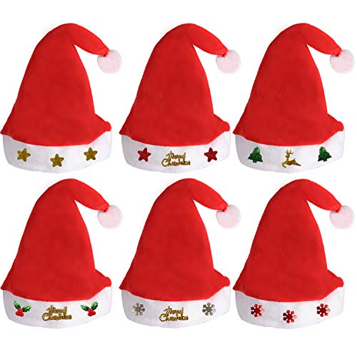 Christmas Santa Hats with Jingle Bell Necklaces D9095