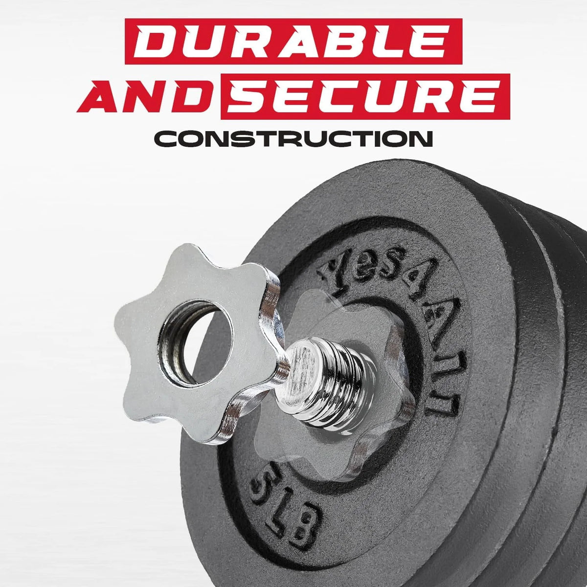 Adjustable 50 lbs Cast Iron Dumbbell Set J575971