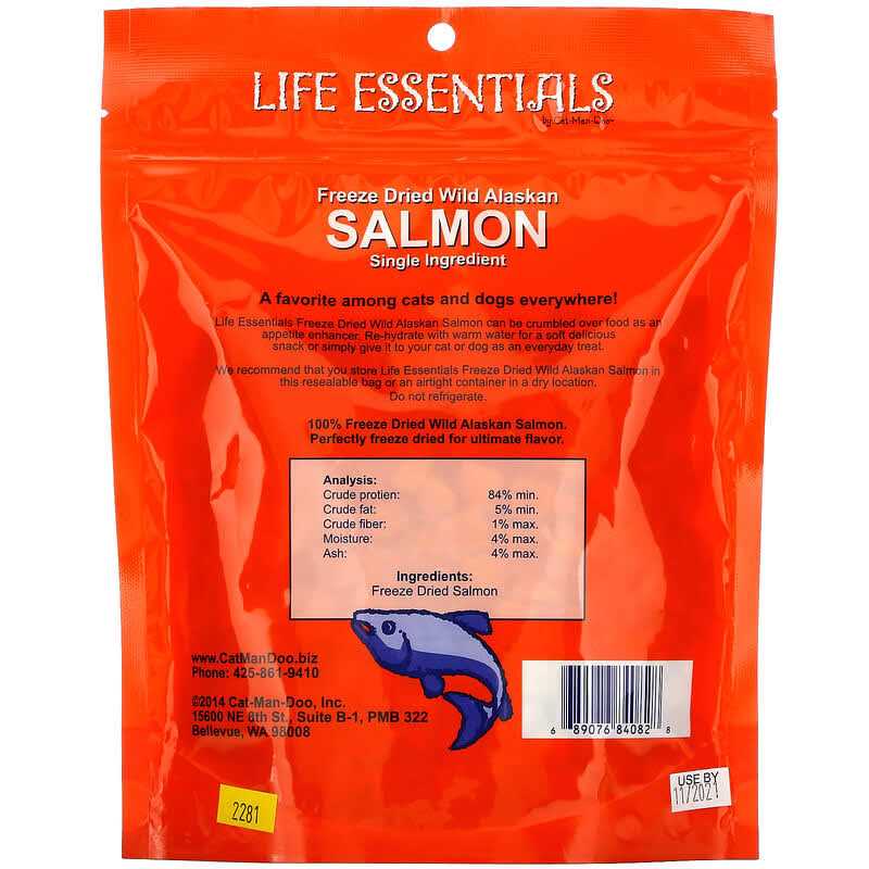 Freeze Dried Wild Alaskan Salmon Treats 5 oz I221476