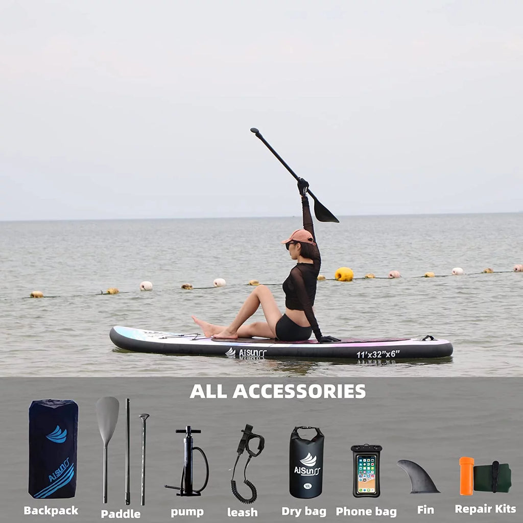Inflatable Stand up Paddle Board 11ft Purple G986