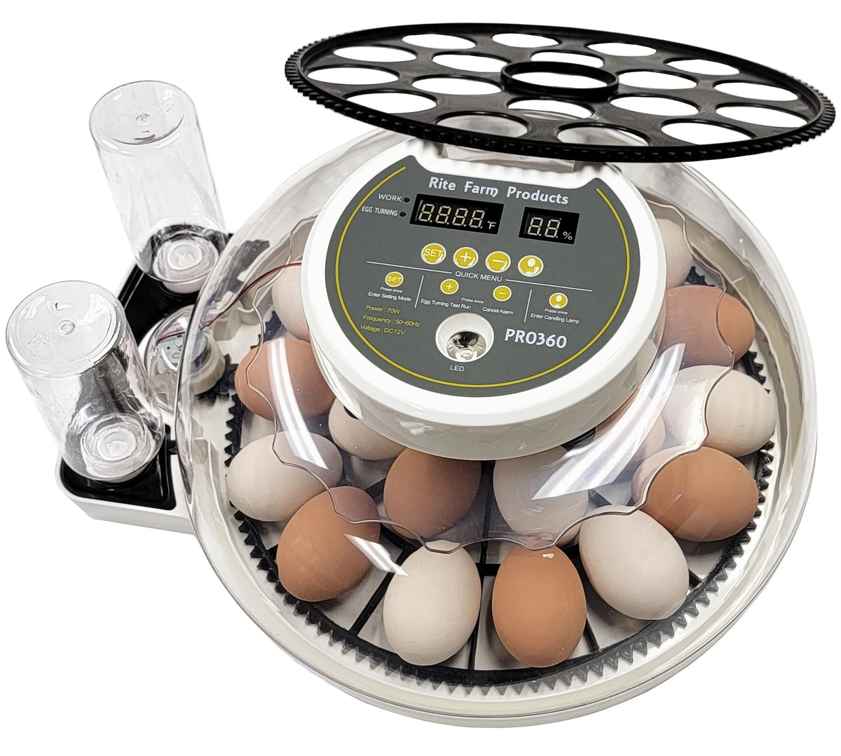 21 Egg Chicken Incubator & Hatcher & 2 Turner Trays V76654