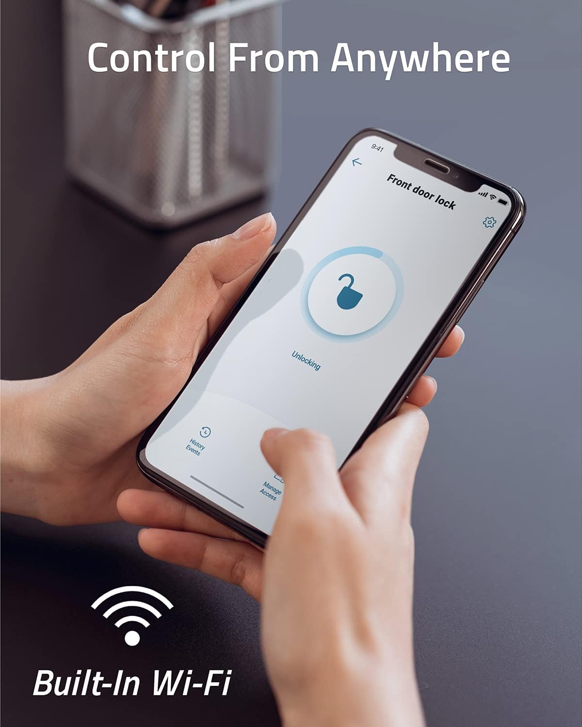 Smart Lock with Fingerprint Scanner and Touchscreen Keypad P419140