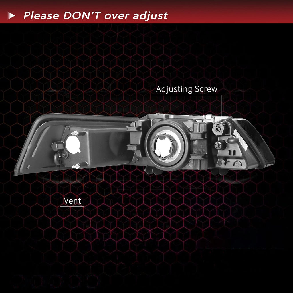 Headlights Assembly Replacement for 1999-2004 Ford Mustang K94695