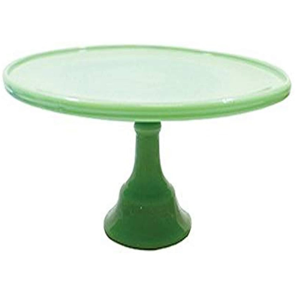 Green Glass Cake Stand Q467