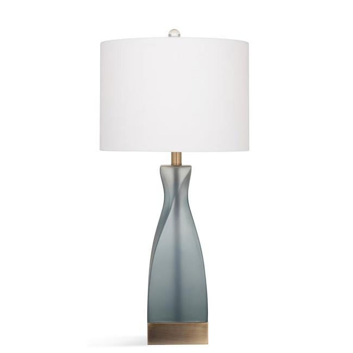 Frosted Blue Glass Table Lamp A954