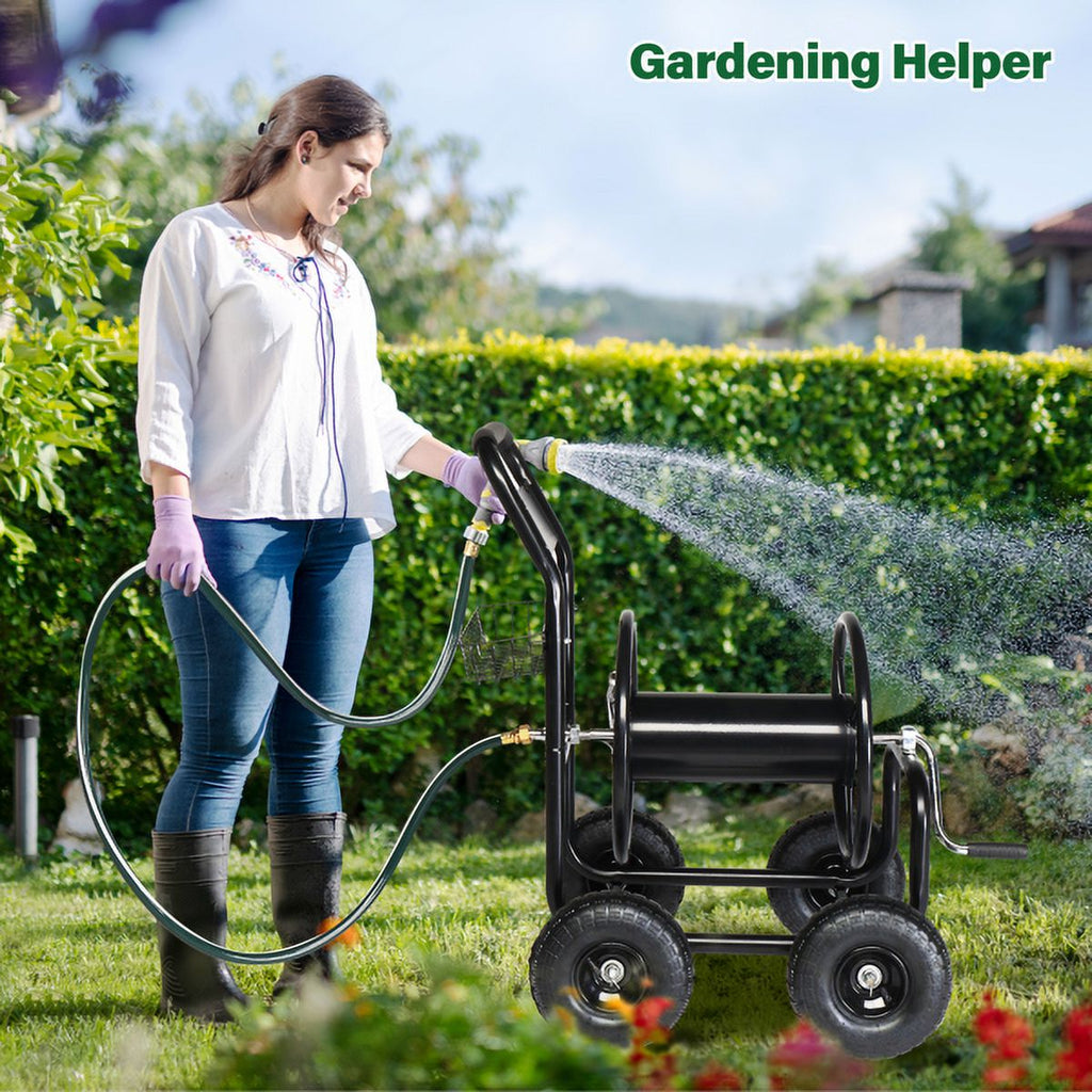 Heavy Duty Garden Hose Reel Cart with 4 Wheels G70005