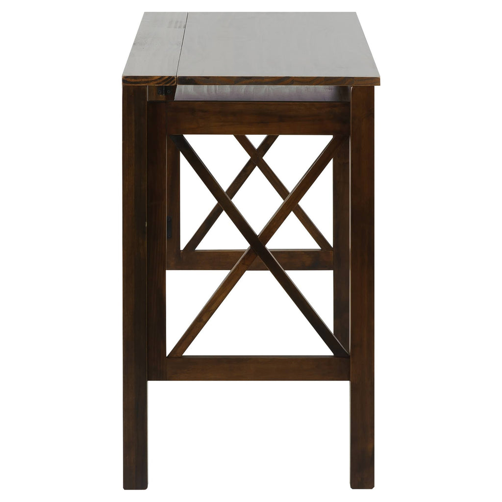Warm Brown Folding Desk with Pull Out N262