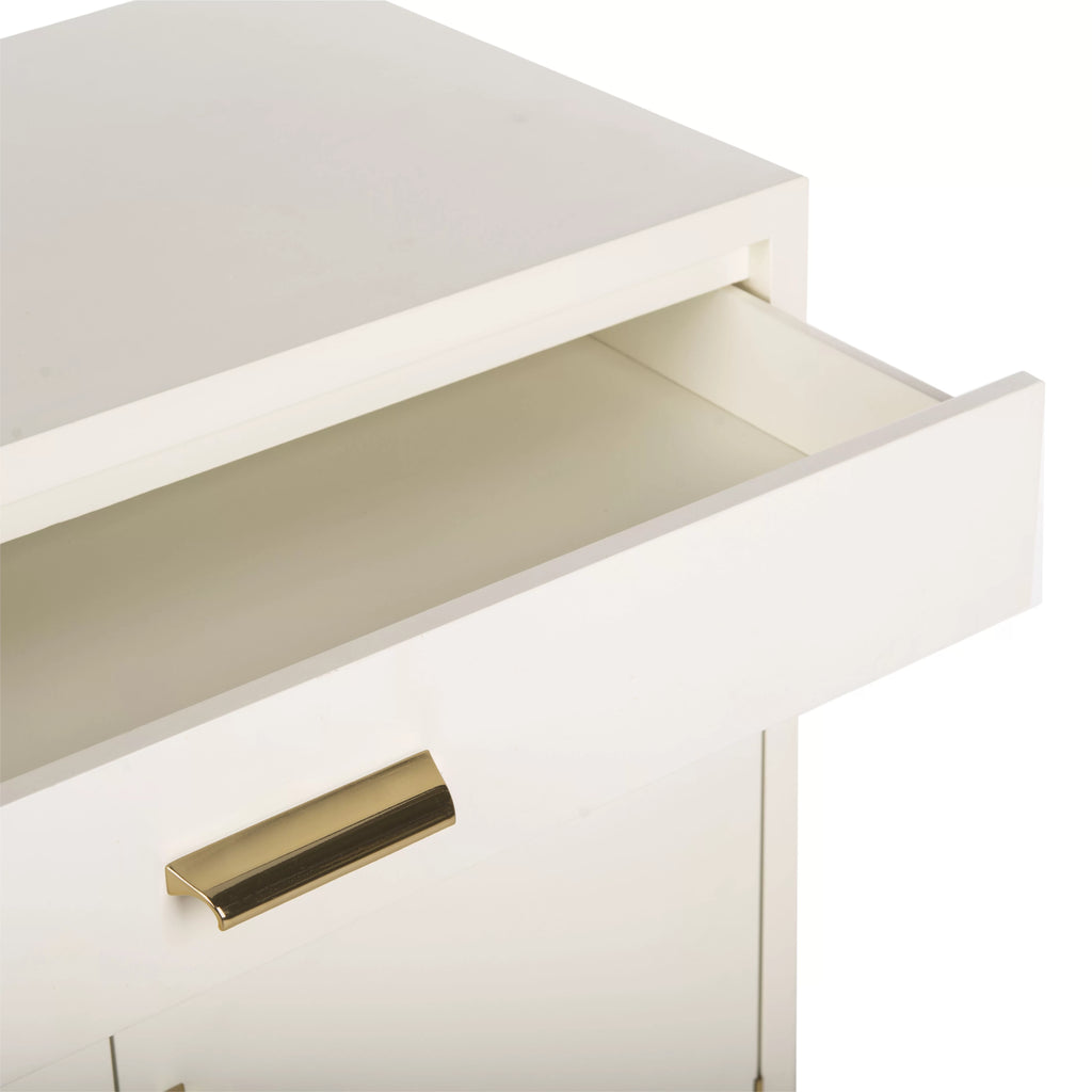White 2 Door 1 Drawer Chest W692