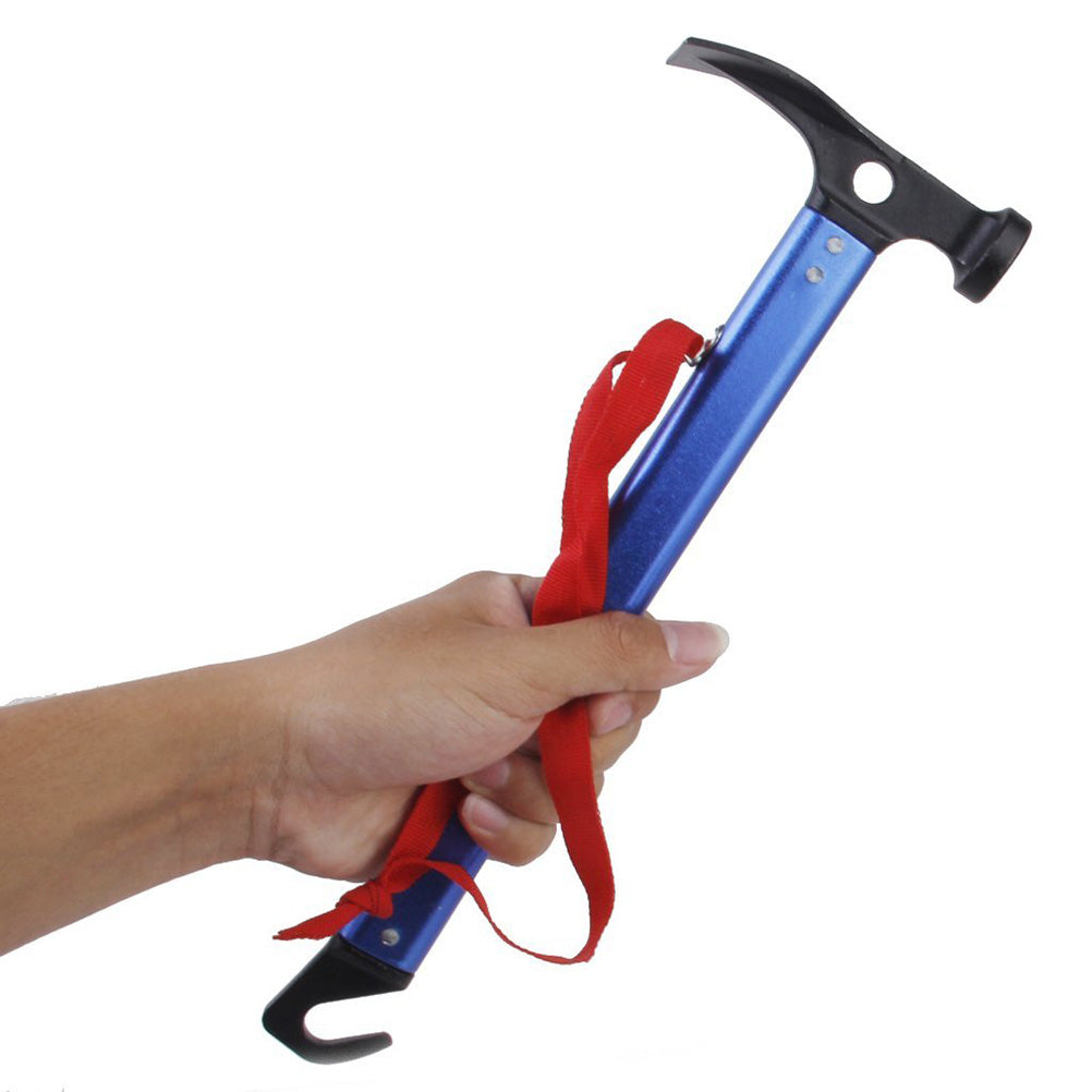 Tent Hammer Camping Mallet with Rubber Steel Stakes J8405