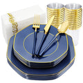 350 Pcs Plastic Dinnerware Set for 50 Guests H5687