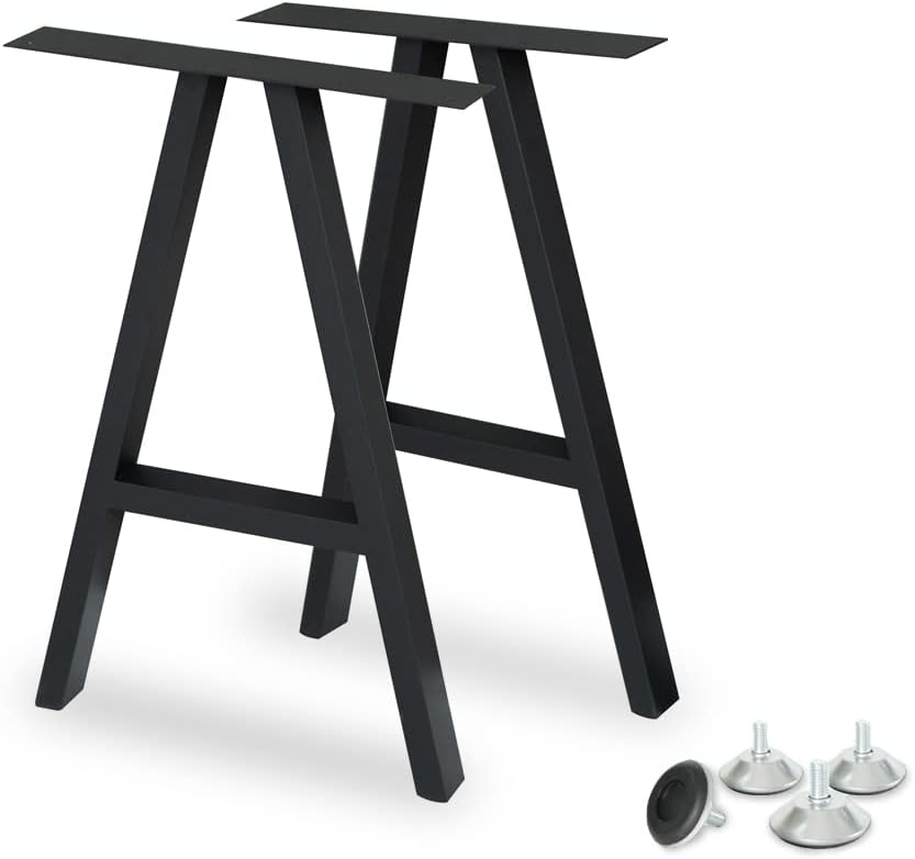 28 inch Black Cast Iron Table Legs Set of 2 K512