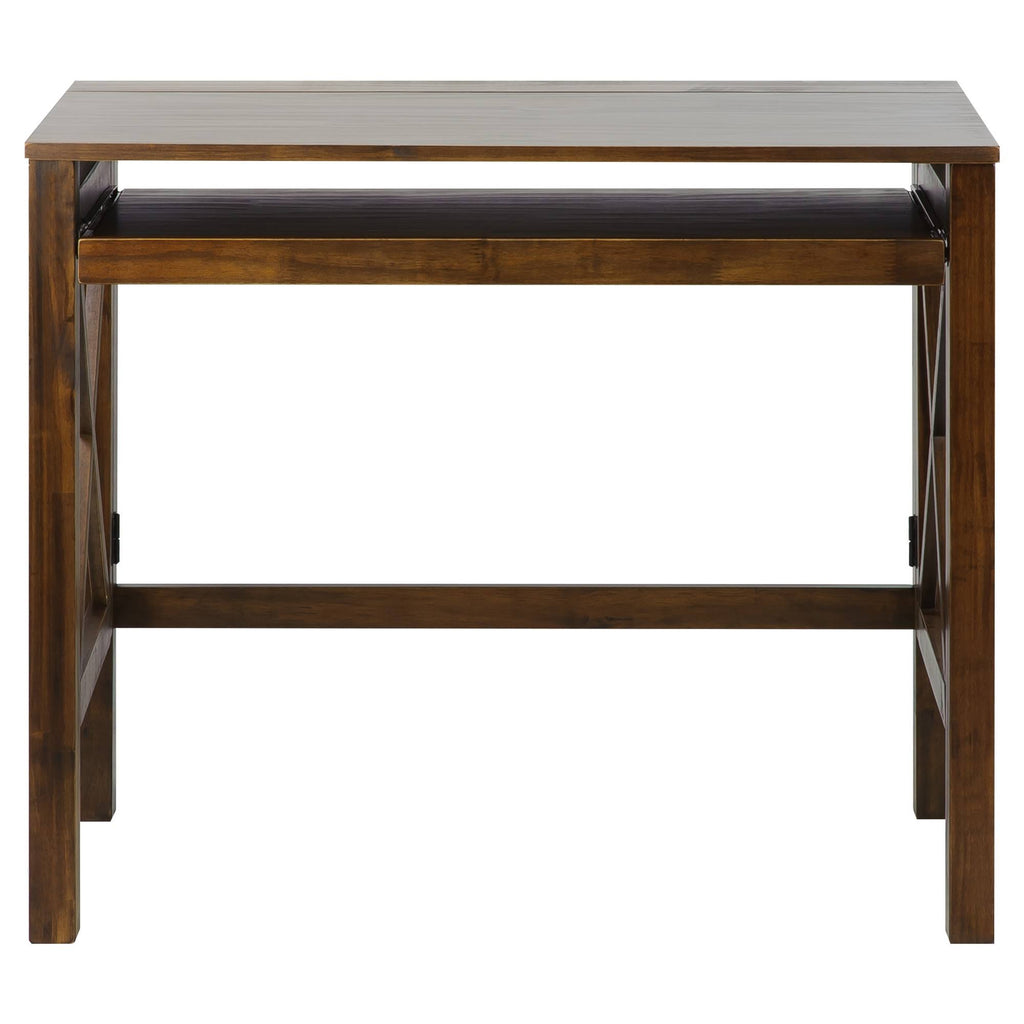Warm Brown Folding Desk with Pull Out N262