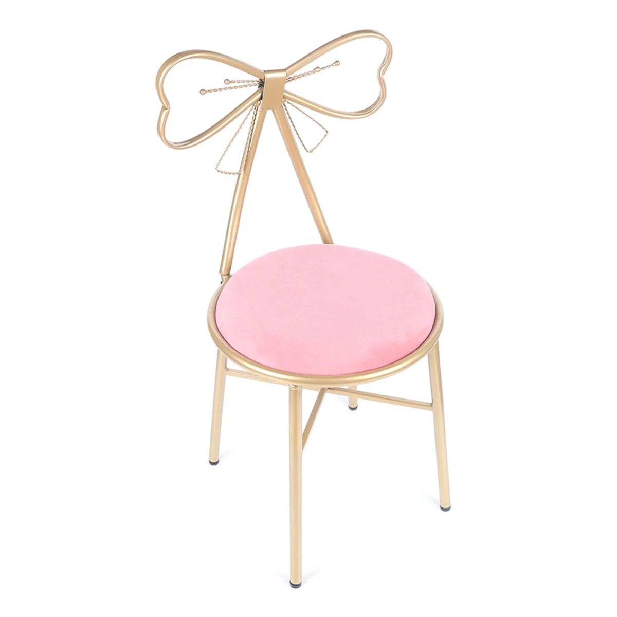 Pink Velvet Butterfly Vanity Chair C298721
