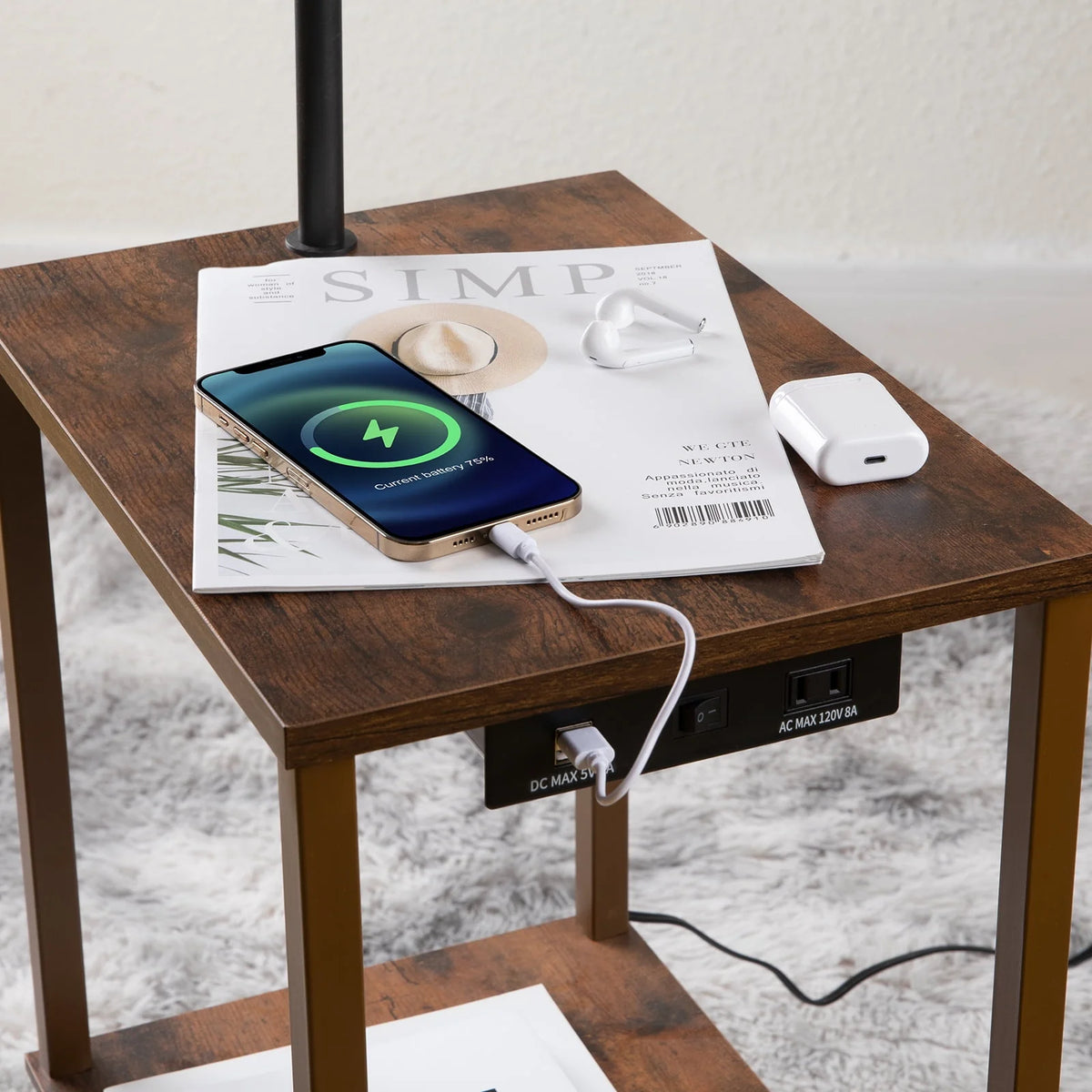 Floor Lamp with Table and USB Port G357208