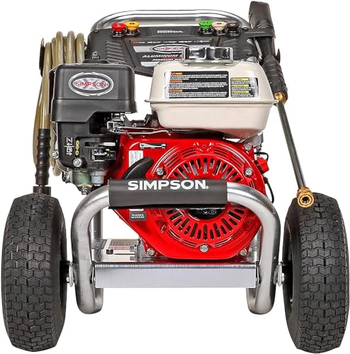 4200 PSI Gas Pressure Washer, 4.0 GPM Power Washer, Honda GX390 Engine, 50-Foot Steel-Braided Hose, Aluminum Series H356696