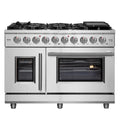 48" Freestanding French Door Gas Range with 8 Burners R181887