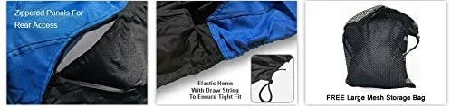 Blue / Black Jet Ski Cover with Trailer Straps and Storage Bag S238842