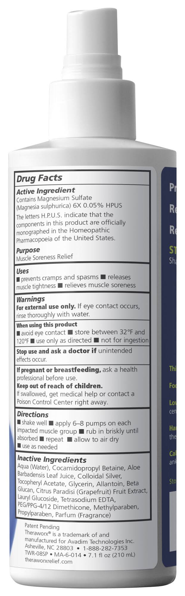 4 oz Muscle Cramp Relief Spray C472098