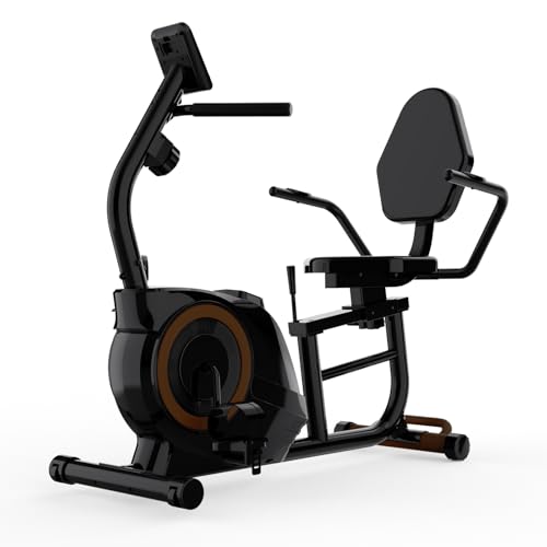 Recumbent Exercise Bike, 16-Level Resistance, Adjustable Seat, 400LB Capacity F43929