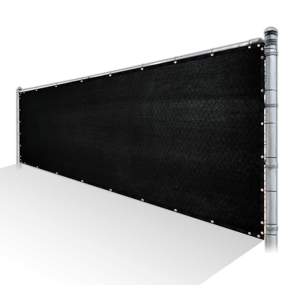 Black Privacy Fence Screen Mesh with Reinforced Grommets C5255