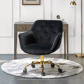 Black Swivel Task Chair with Tufted Back D230