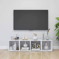 4 Pcs White Chipboard TV Cabinets A3067