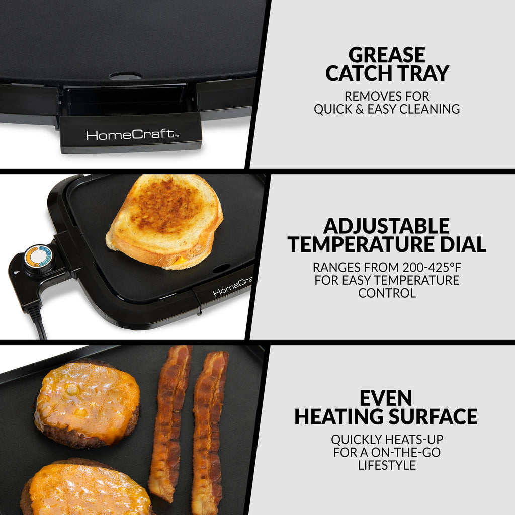 Non-Stick Griddle With Warming Drawer Q43444