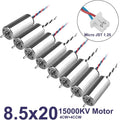 8pcs 8.5x20mm 15000KV Brushed Coreless Motor with JST-1.25 Connector J483889