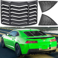 Matte Black Rear Side Window Louvers Sun Shade Cover for Camaro 2010 2011 2012 2013 2014 2015 L5488