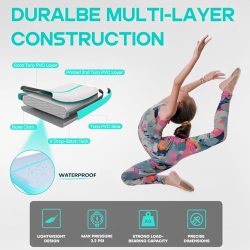 Inflatable Air Tumbling Mat 4/8 inches Thickness 10ft with Electric Air Pump Y5905