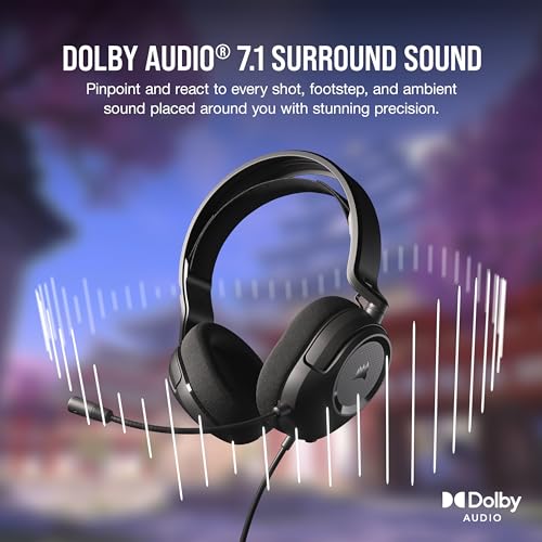 Multiplatform Wired Gaming Headset with Dolby 7.1 and Omni-Directional Microphone B437013