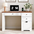 Antique Cream 7 Drawer Computer Desk M34205