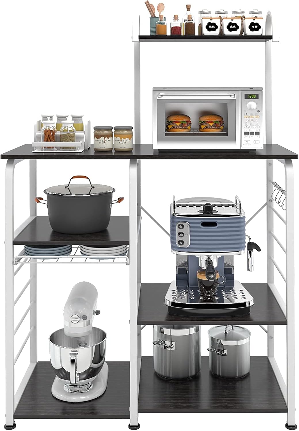Black 3-Tier Microwave Cart Stand W2623