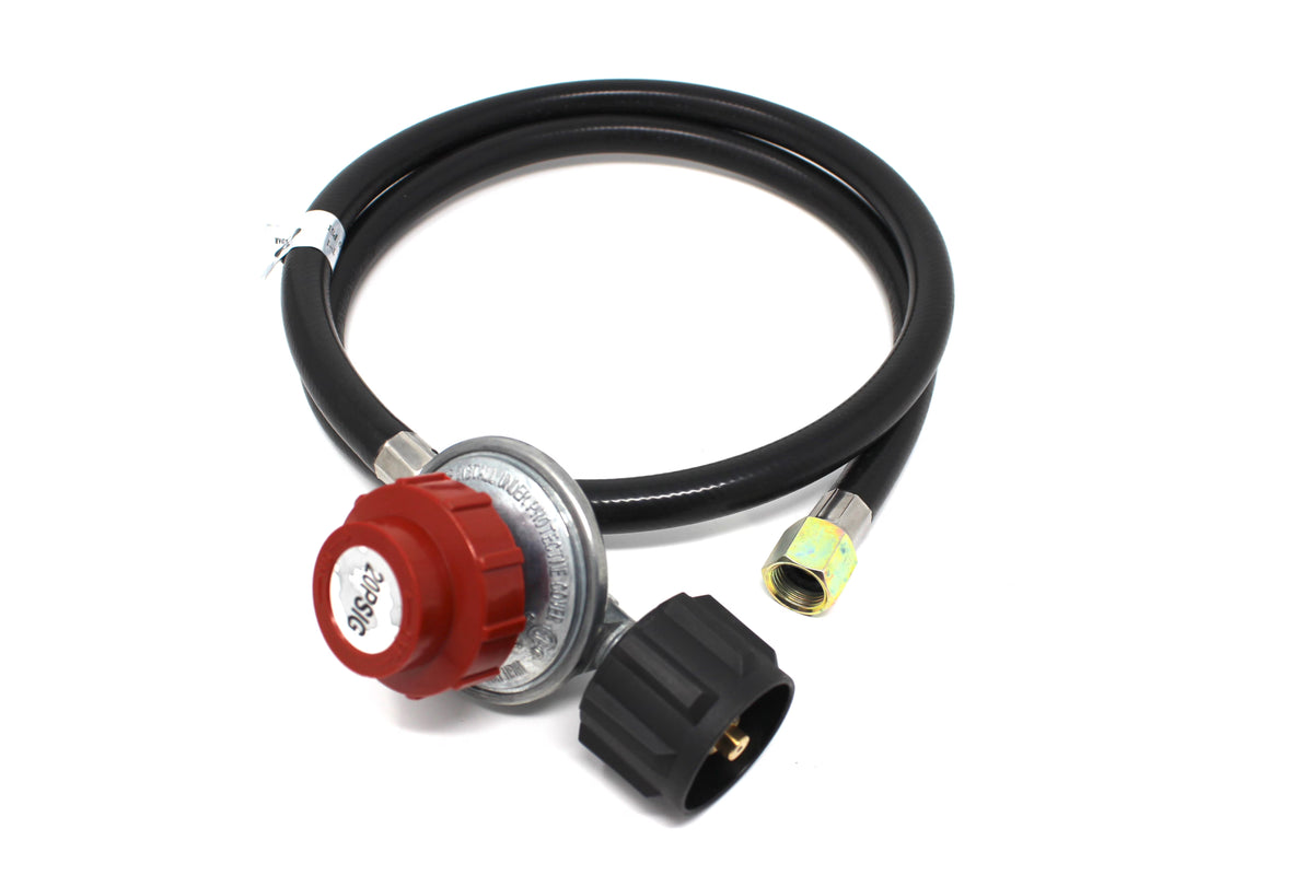High Pressure Propane Regulator Hose 0-20 PSI Adjustable (4 FT) Y67750