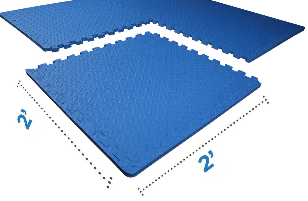 1 In. Thick EVA Foam Interlocking Exercise Mat, 18 Piece, Black K9331