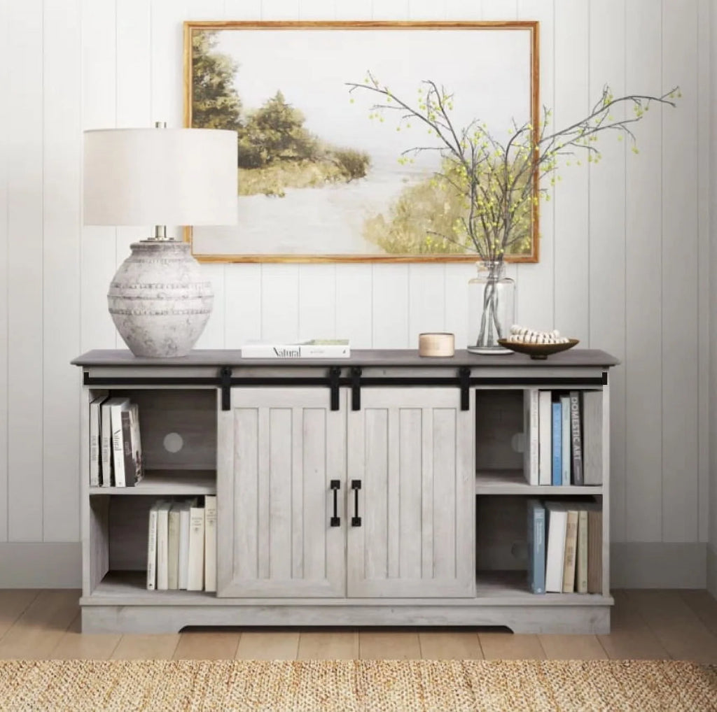 Wood Gray TV Stand Y220928