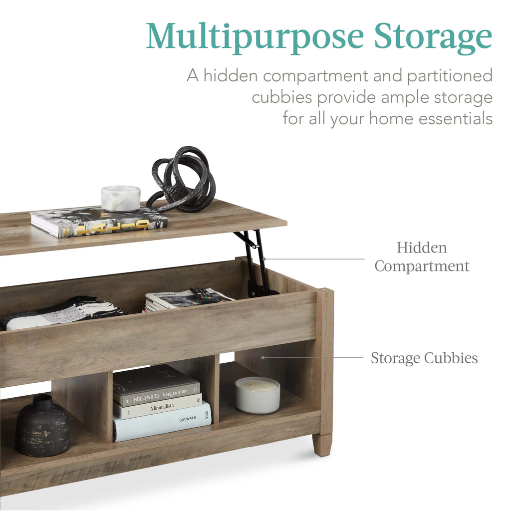 Lift Top Coffee Table with Hidden Storage F955475