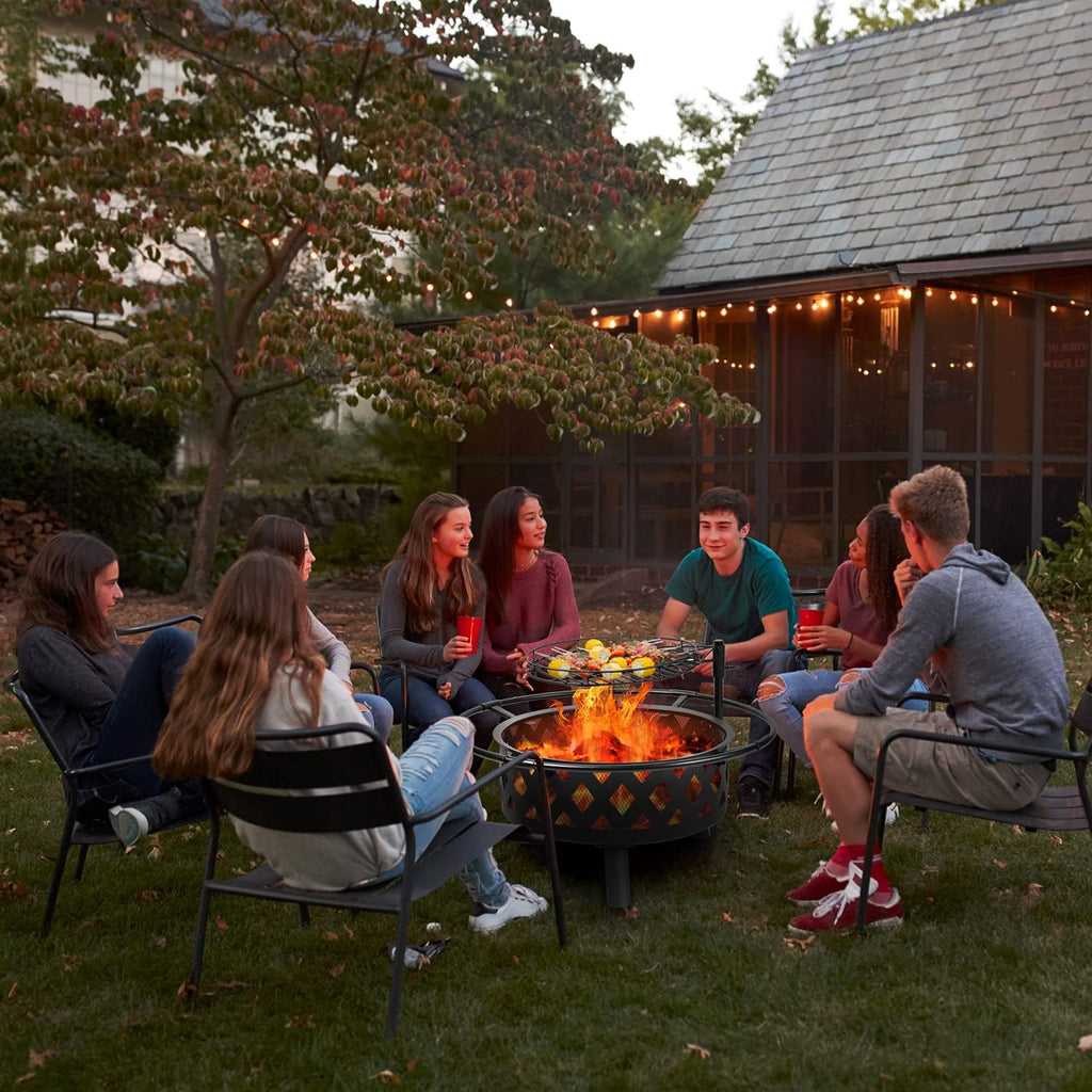 30 Inch Wood Burning Fire Pit with Cooking Grate P40315