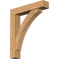 Thorton Block Smooth Bracket with Offset Brace, Western Red Cedar O6014