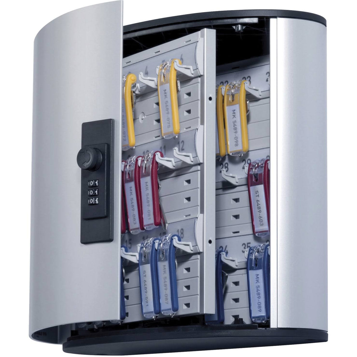 Brushed Aluminum Locking Key Cabinet 36-Key S13800