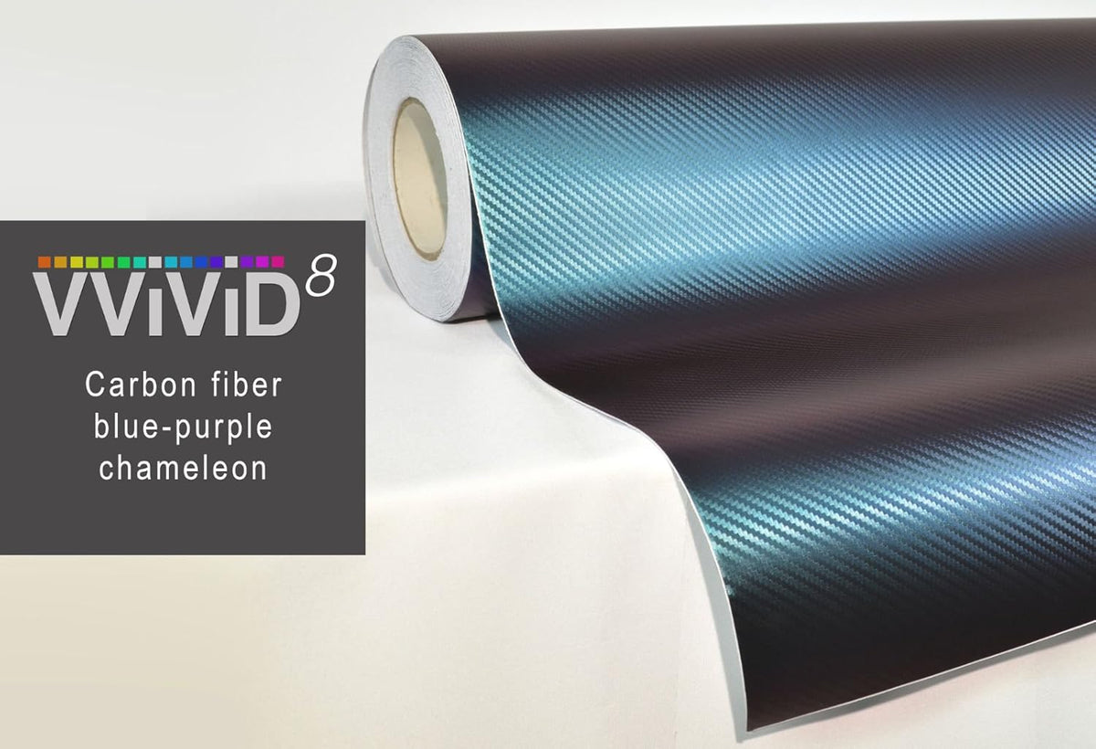 Carbon Fiber Purple to Blue Oil Slick Stretch Conform Vinyl Wrap Roll (100ft x 5ft) B47225