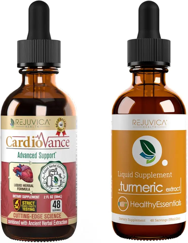 Turmeric Liquid Supplement with Hawthorn Garlic Hibiscus Olive Leaf P304