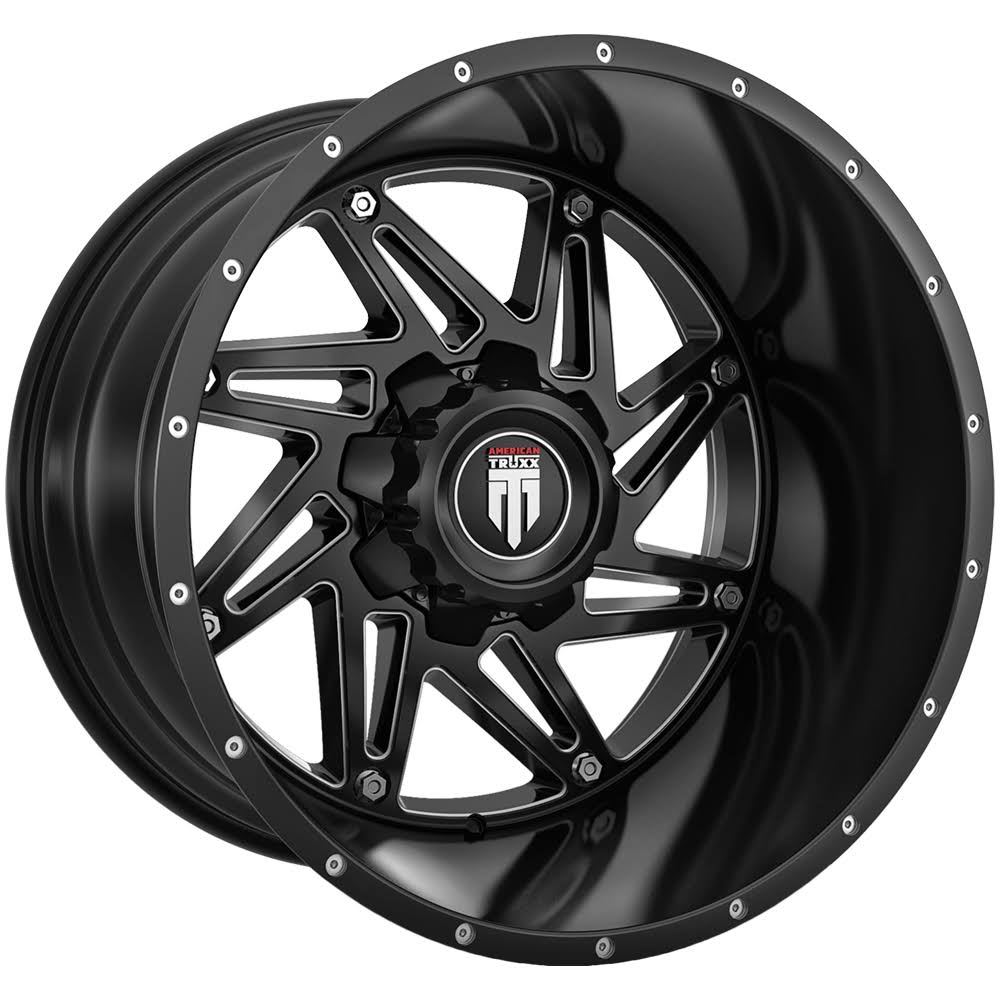 20x12 Black/Milled Warrior AT165 Wheel I31321