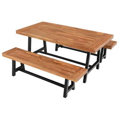 3 Piece Teak Dining Set T48724