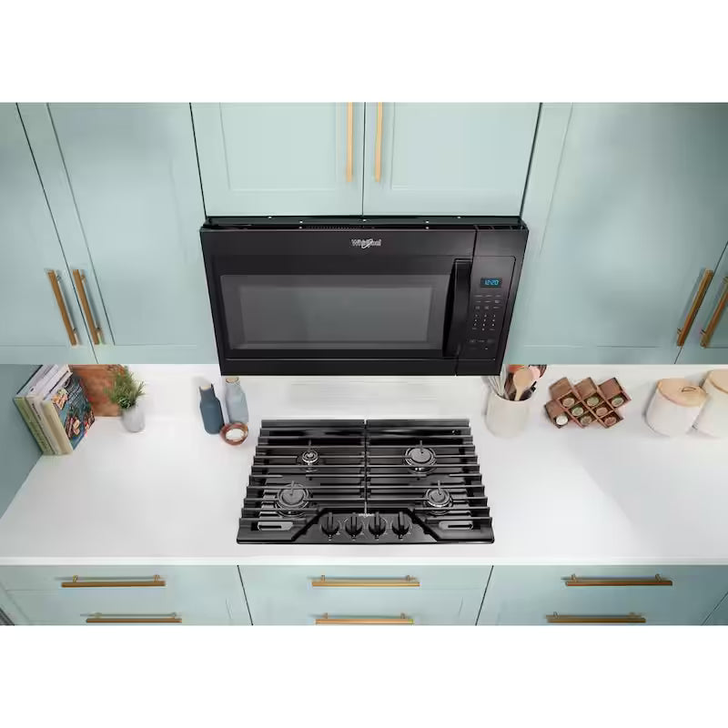 4-Burners Recessed Gas Cooktop in Black V7403