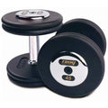 Black Chrome Endplates Cast Dumbbells - 120 lbs. - Sold as Pairs B33011